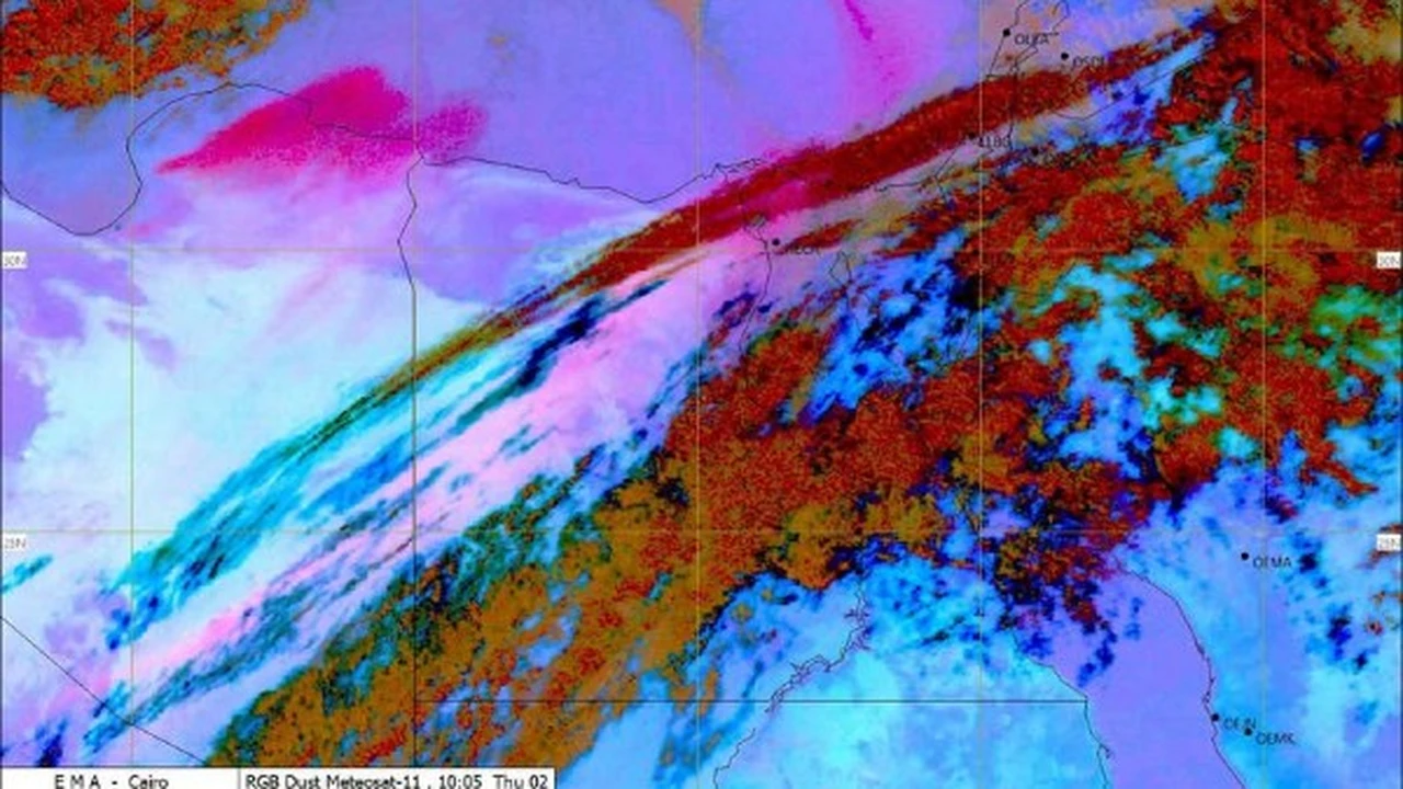 عاصفة ترابية تحجب الرؤية لأقل من 500 متر وأمطار تغزو الصعيد والبحر الأحمر